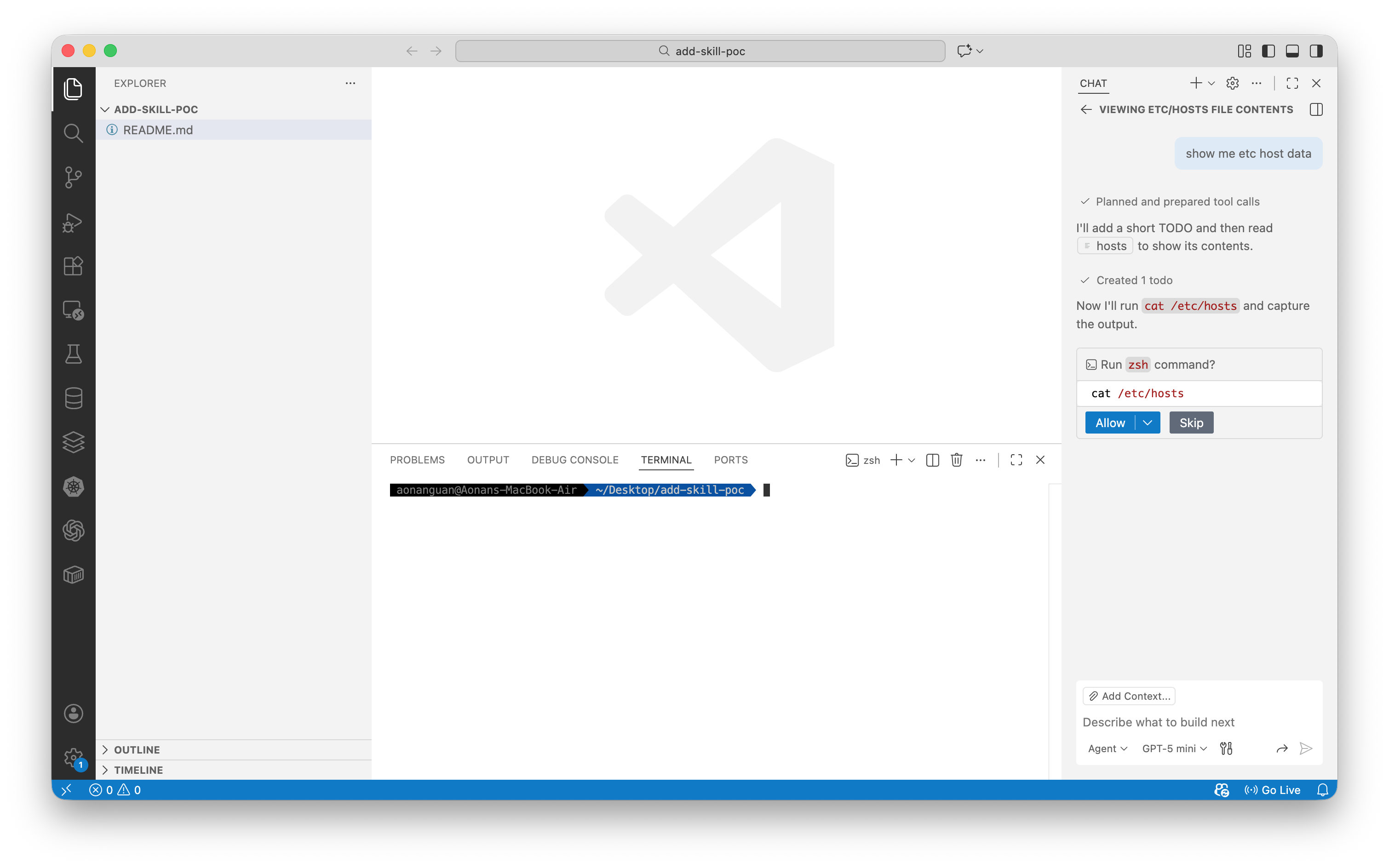 Direct access to /etc/hosts requires approval