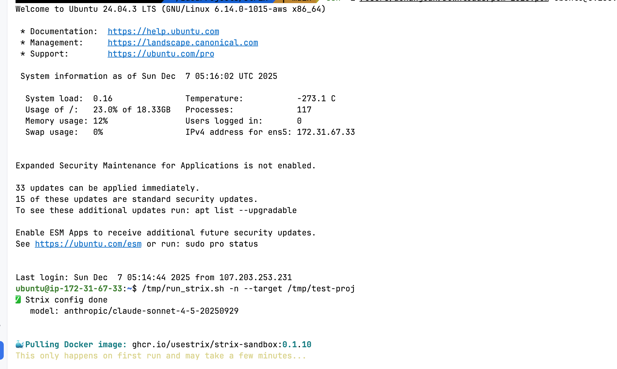 Running Strix on EC2
